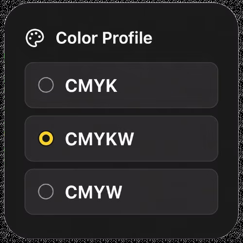 Color profile selector from the current build